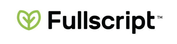 Logo of "Fullscript" with a stylized green heart-shaped design on the left and black text spelling "Fullscript" with a trademark symbol at the end.